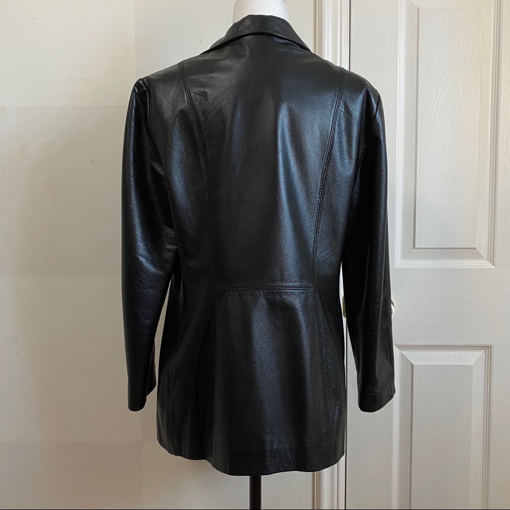 SOLD Vintage Danier Black Leather Blazer Jacket - Picture 6 of 8